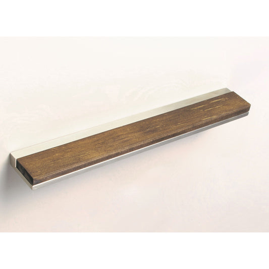 ZEN Design Scandinavia 8" Brushed Nickel Center Cabinet Wood Handle