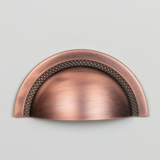 ZEN Design Shell 3" Antique Copper Center Cabinet Handle