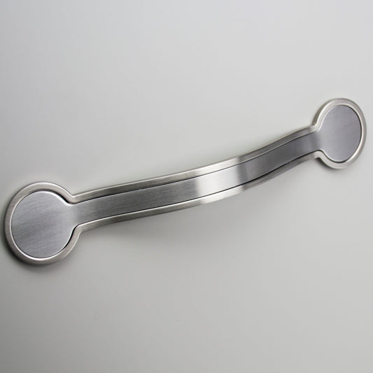ZEN Design Vintage 8" Brushed Nickel Center Cabinet Handle