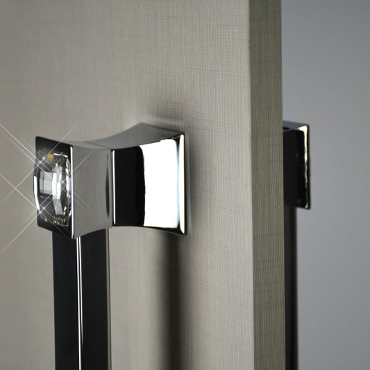 ZEN Design Vitta 33" x 2" Stainless Diamond Chrome Back to Back Door Pull