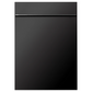 ZLINE 18" Compact Black Stainless Steel Top Control Dishwasher With Stainless Steel Tub and Modern Style Handle