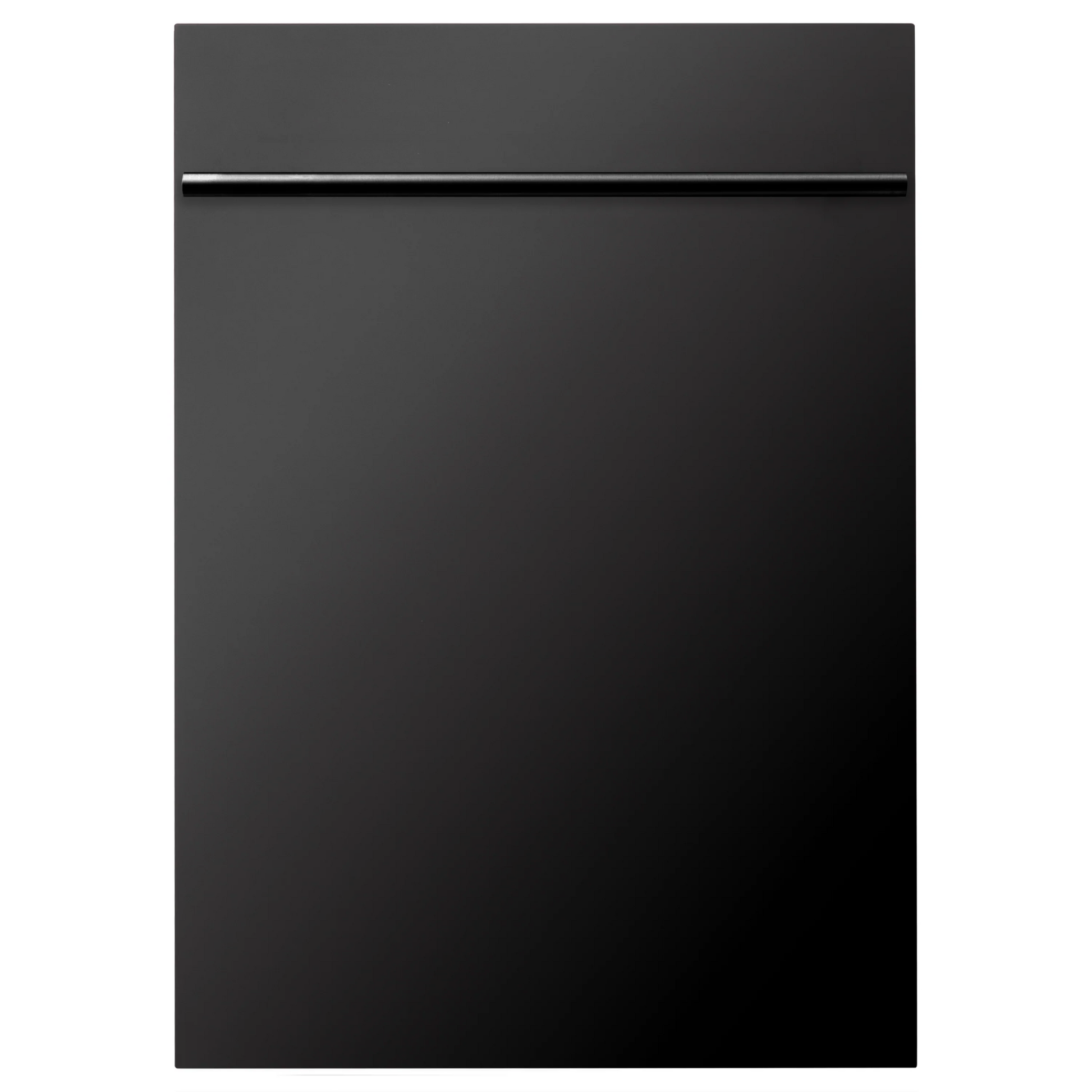 ZLINE 18" Compact Black Stainless Steel Top Control Dishwasher With Stainless Steel Tub and Modern Style Handle