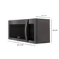 ZLINE 1.5 cu. ft. Over the Range Convection Microwave Oven in Black Stainless Steel with Modern Handle and Sensor Cooking