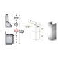 ZLINE 2-12" Short Chimney Pieces for 7 ft. to 8 ft. Ceilings (SK-KF1)