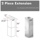 ZLINE 2-36" Chimney Extensions for 10 ft. to 12 ft. Ceilings (2PCEXT-697i/KECOMi-304)