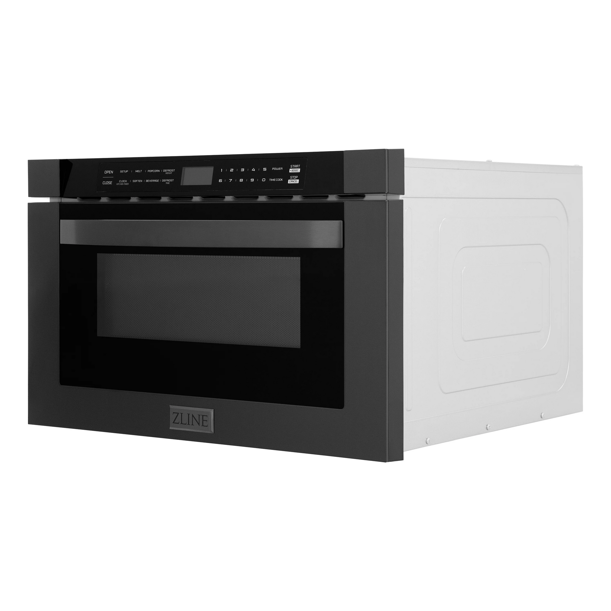 ZLINE 24" 1.2 cu. ft. Black Stainless Steel Built-In Microwave Drawer