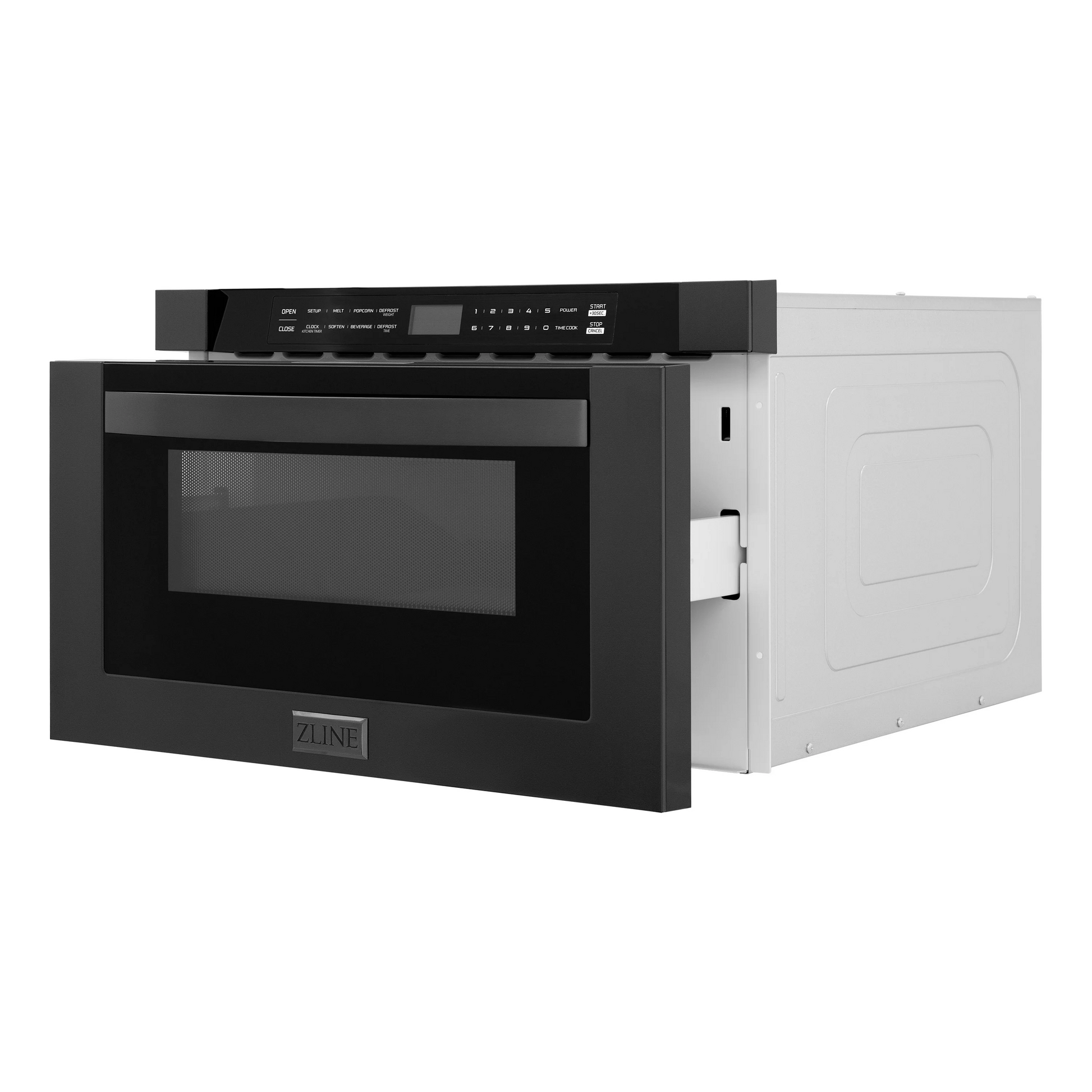 ZLINE 24" 1.2 cu. ft. Black Stainless Steel Built-In Microwave Drawer