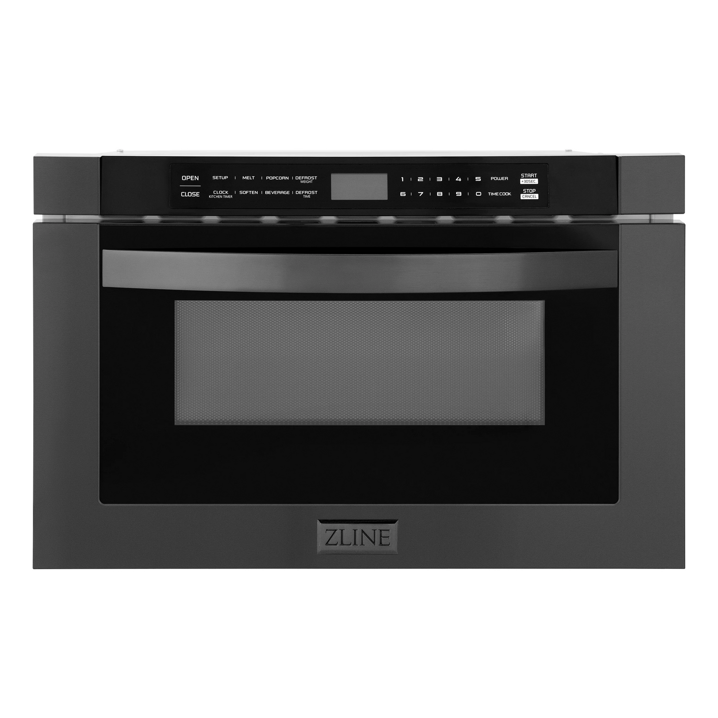 ZLINE 24" 1.2 cu. ft. Black Stainless Steel Built-In Microwave Drawer