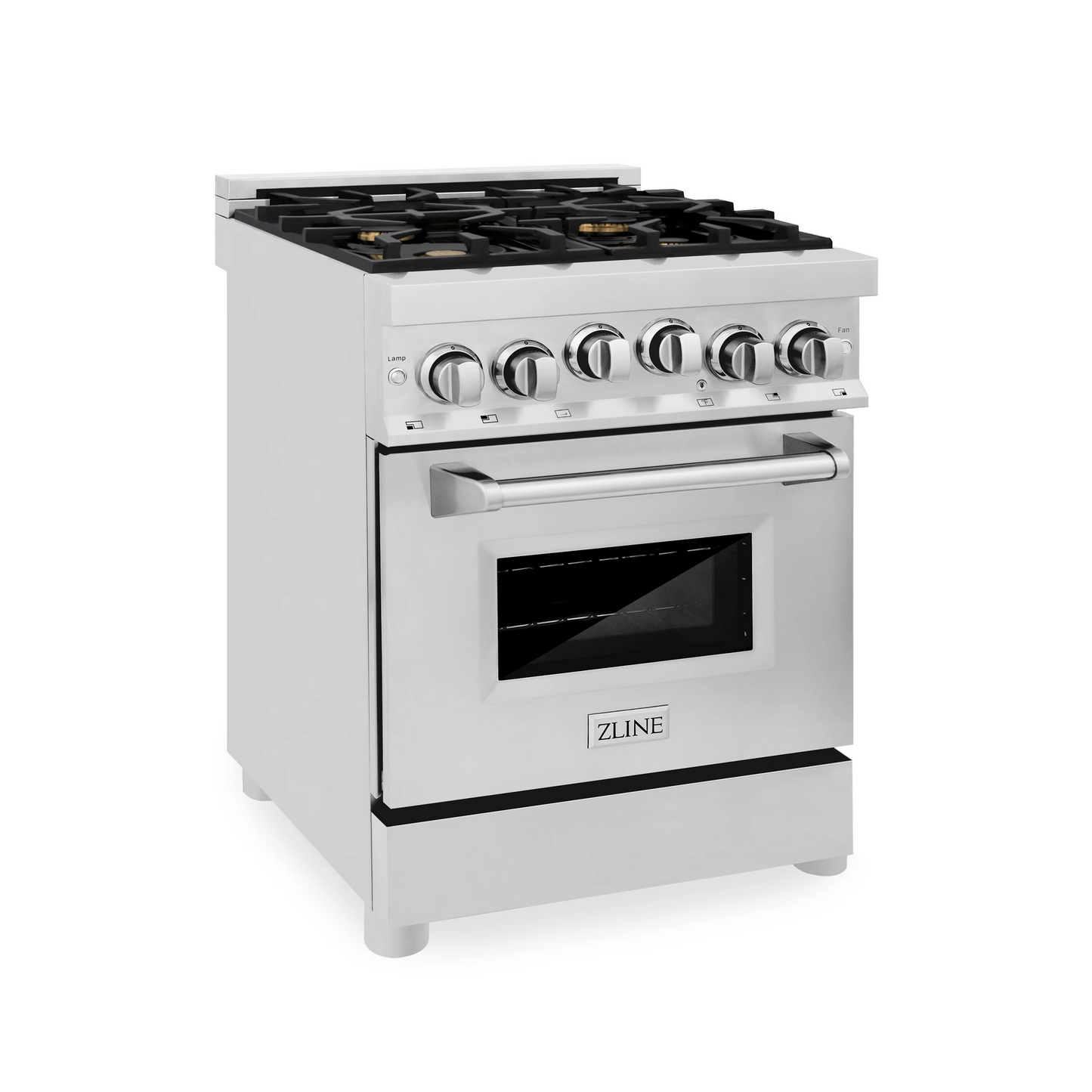 ZLINE 24" 2.8 cu. ft. Range With Gas Stove and Gas Oven in Stainless Steel With Brass Burners