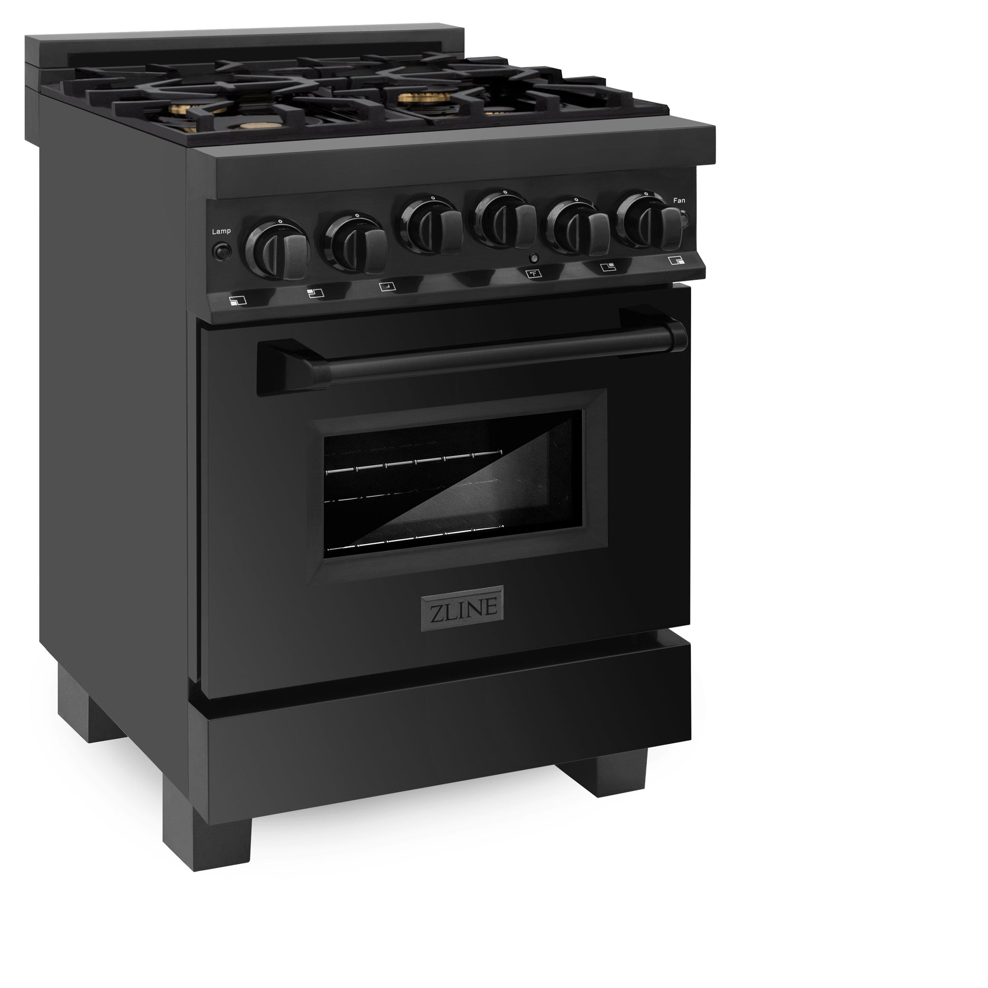 ZLINE 24" 2.8 cu. ft. Range with Gas Stove and Gas Oven in Black Stainless Steel