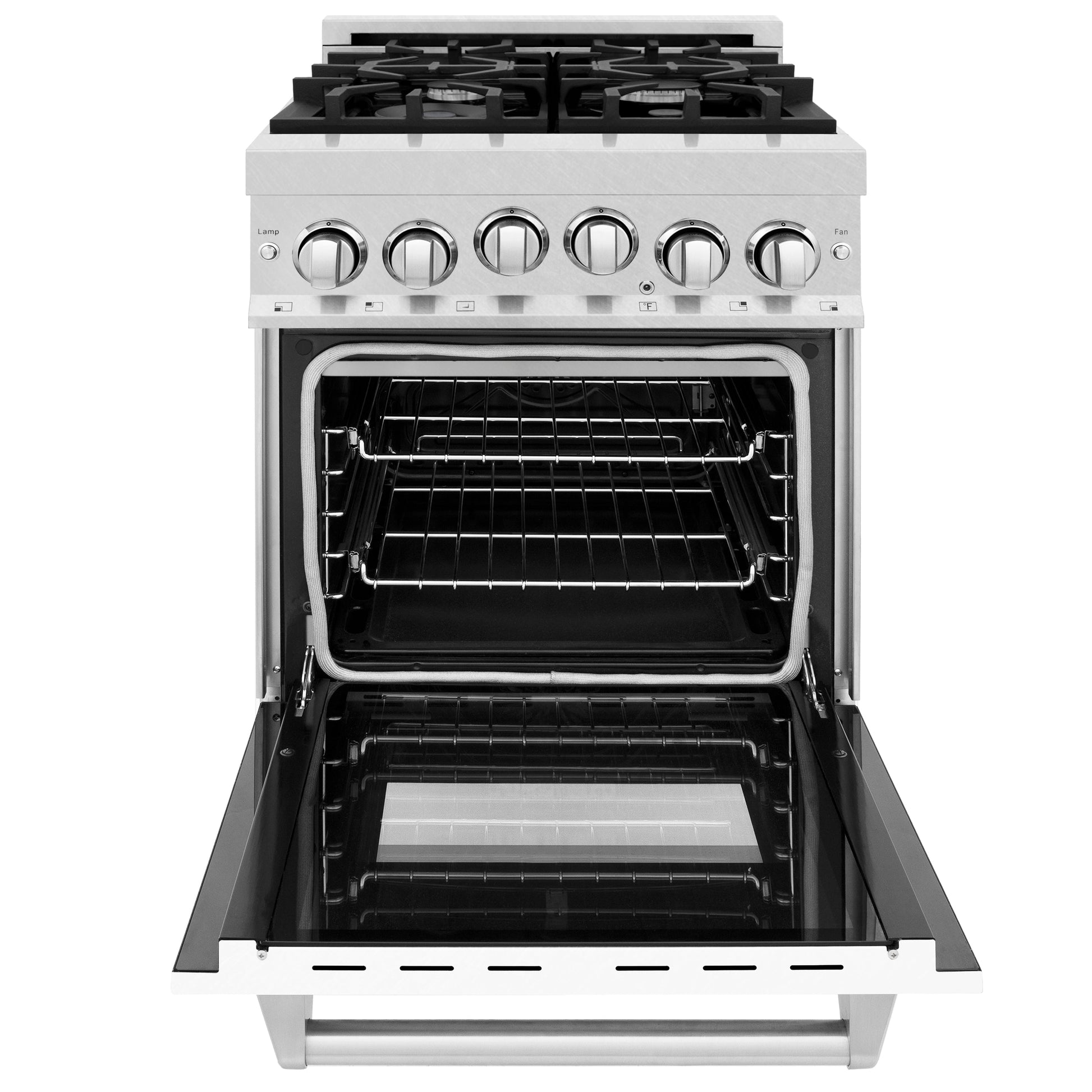 ZLINE 24" 2.8 cu. ft. Range with Gas Stove and Gas Oven in DuraSnow Stainless Steel and White Matte Door