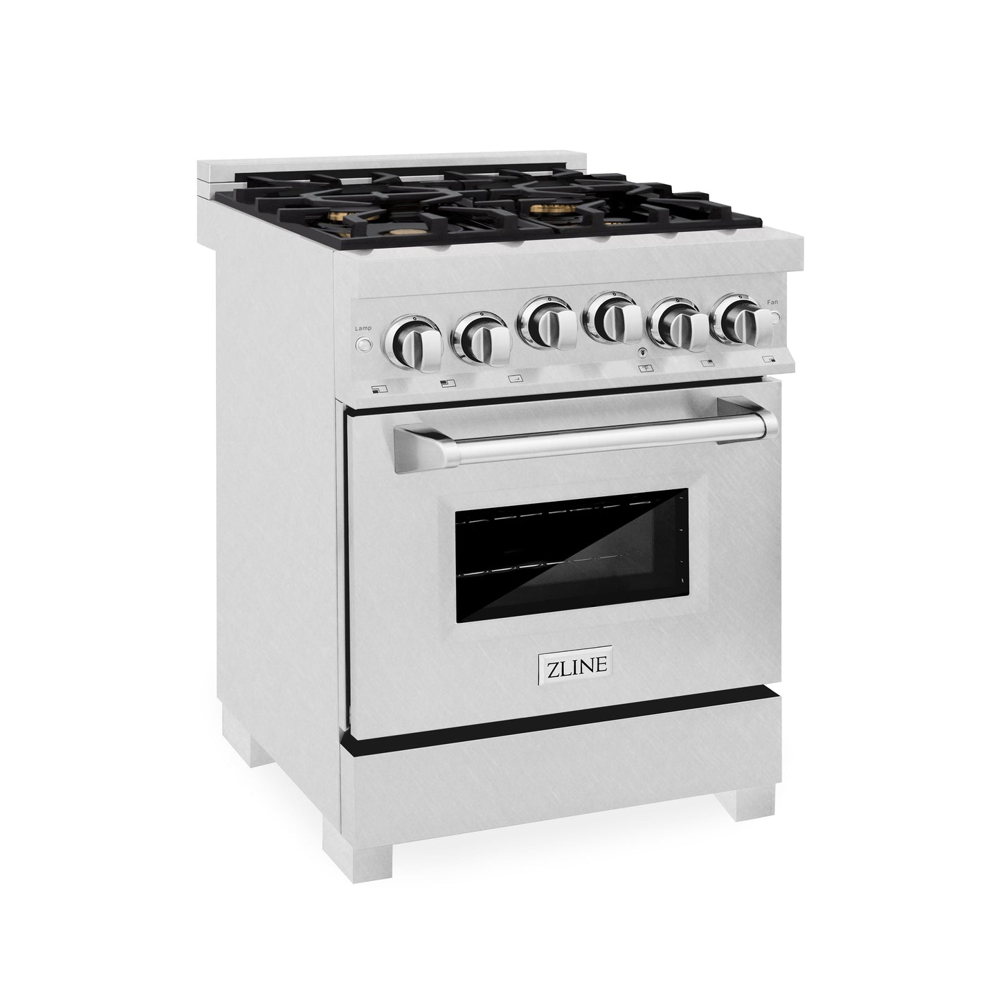 ZLINE 24" 2.8 cu. ft. Range with Gas Stove and Gas Oven in DuraSnow Stainless Steel with Brass Burners