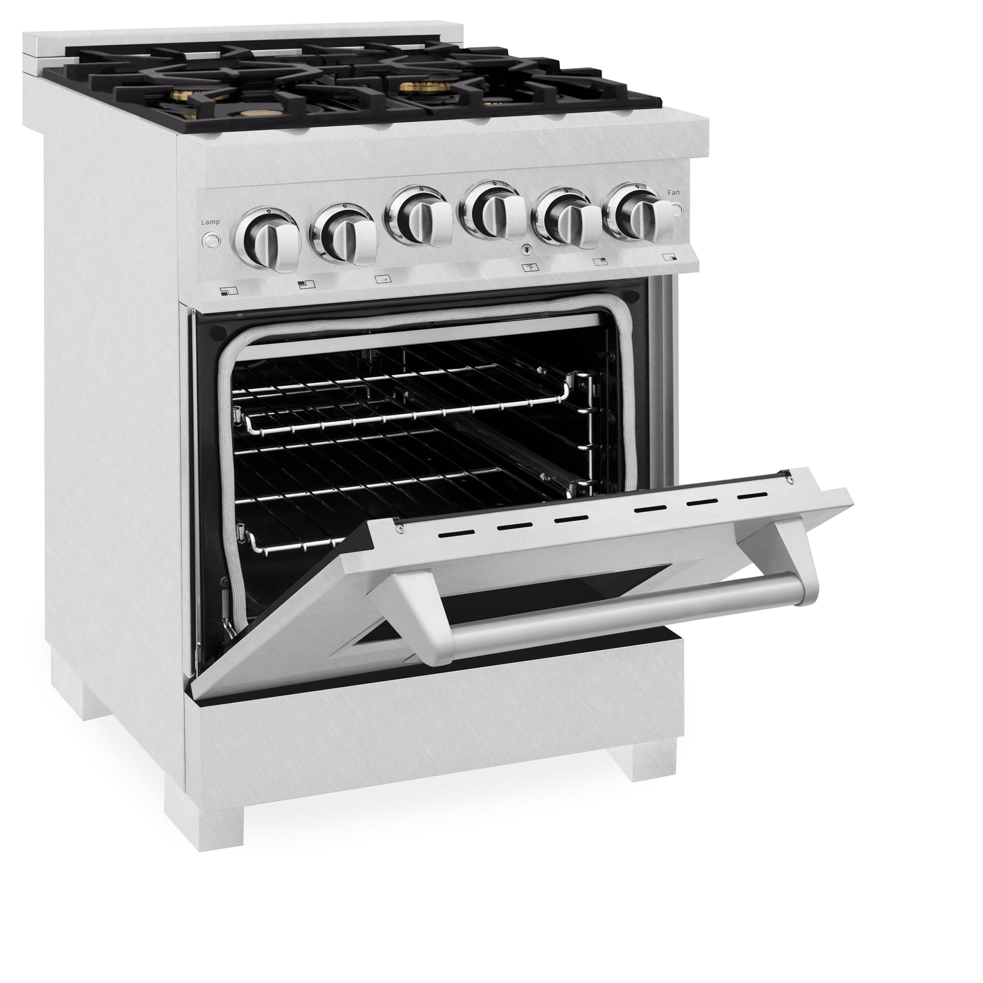 ZLINE 24" 2.8 cu. ft. Range with Gas Stove and Gas Oven in DuraSnow Stainless Steel with Brass Burners