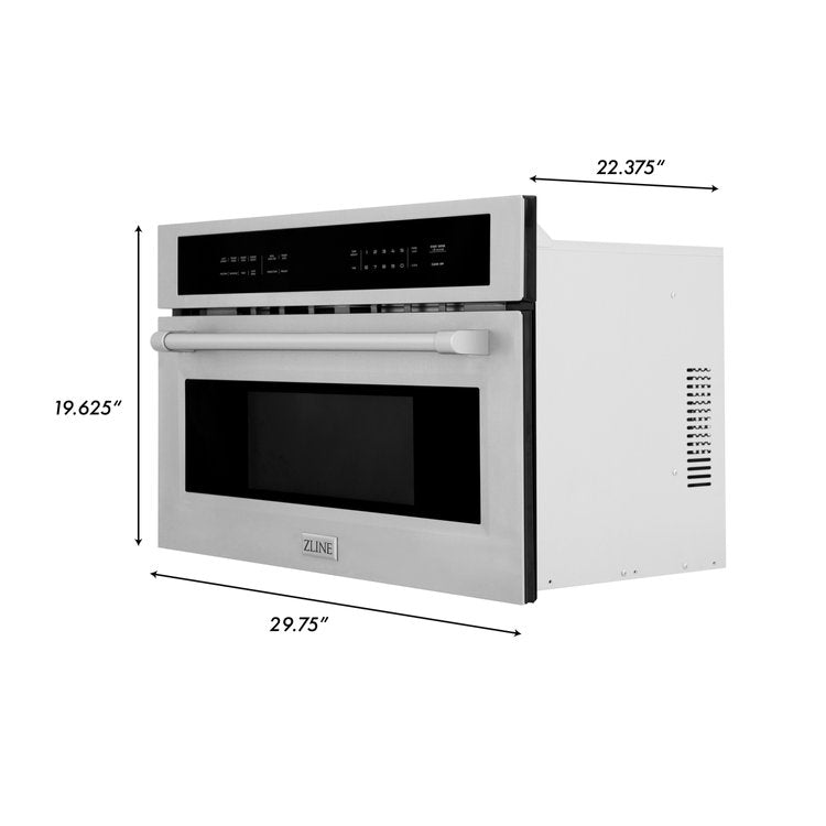 ZLINE 30" 1.6 cu ft. Stainless Steel Built-in Convection Microwave Oven With Speed and Sensor Cooking