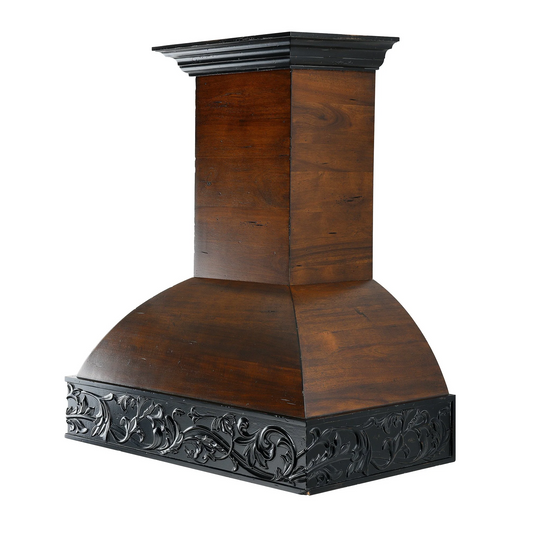 ZLINE 30" Antigua and Walnut Wooden Wall Mount Range Hood With Motor