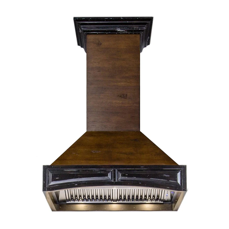 ZLINE 30" Antigua and Walnut Wooden Wall Mount Range Hood