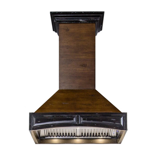 ZLINE 30" Antigua and Walnut Wooden Wall Mount Range Hood