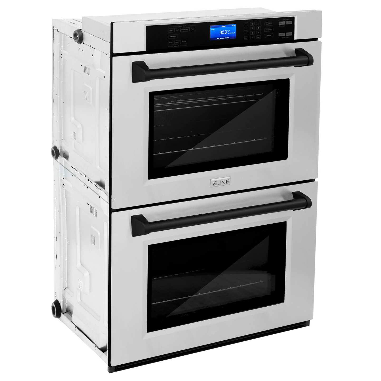ZLINE 30" Autograph Edition Double Wall Oven with Self Clean and True Convection in Stainless Steel and Matte Black