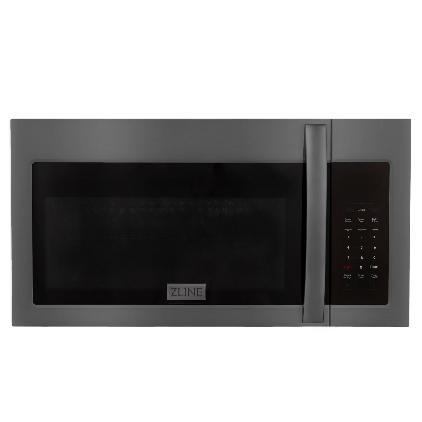 ZLINE 30" Black Stainless Steel 1.5 cu. ft. Over the Range Convection Microwave Oven With Modern Handle and Sensor Cooking