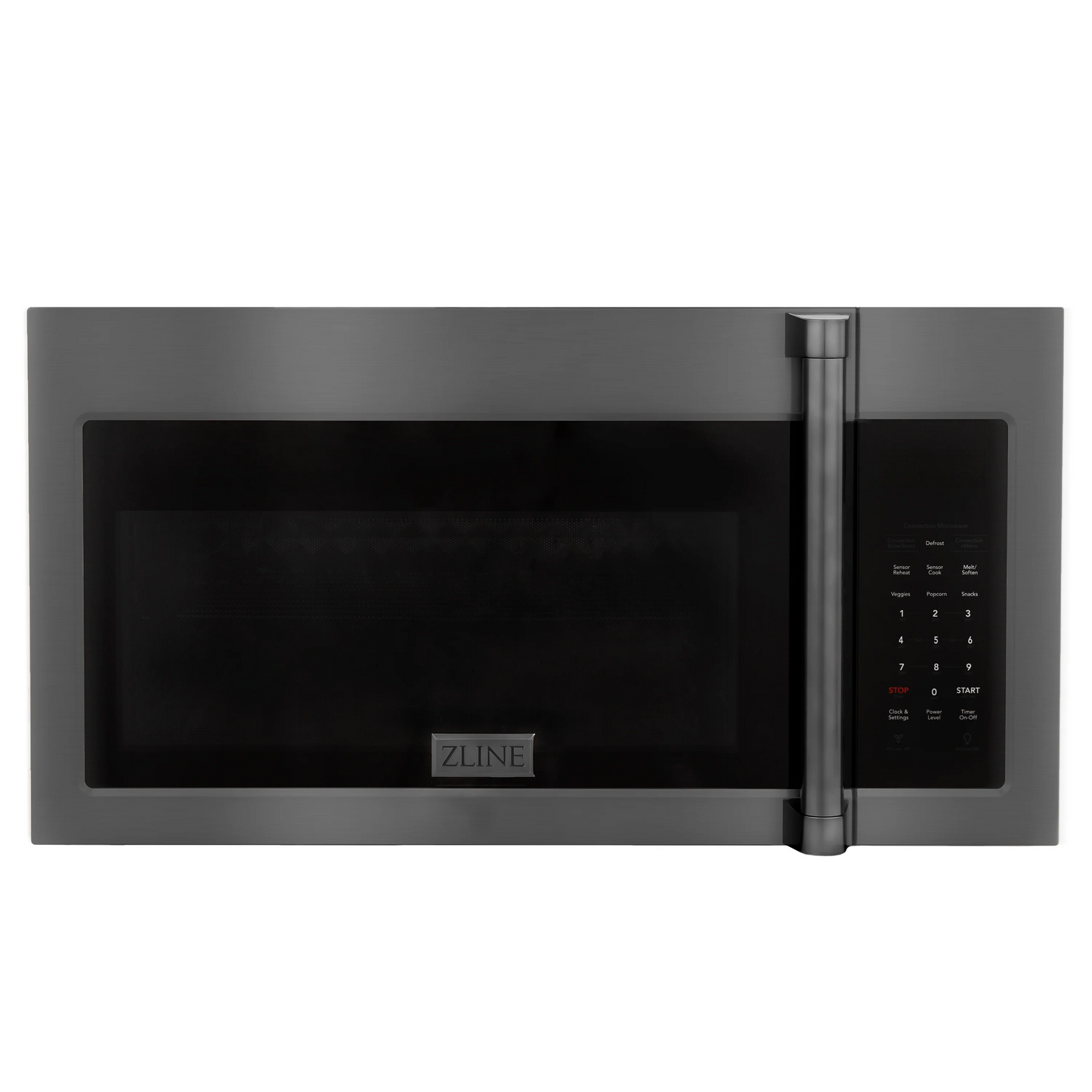 ZLINE 30" Black Stainless Steel 1.5 cu. ft. Over the Range Convection Microwave Oven With Traditional Handle and Sensor Cooking