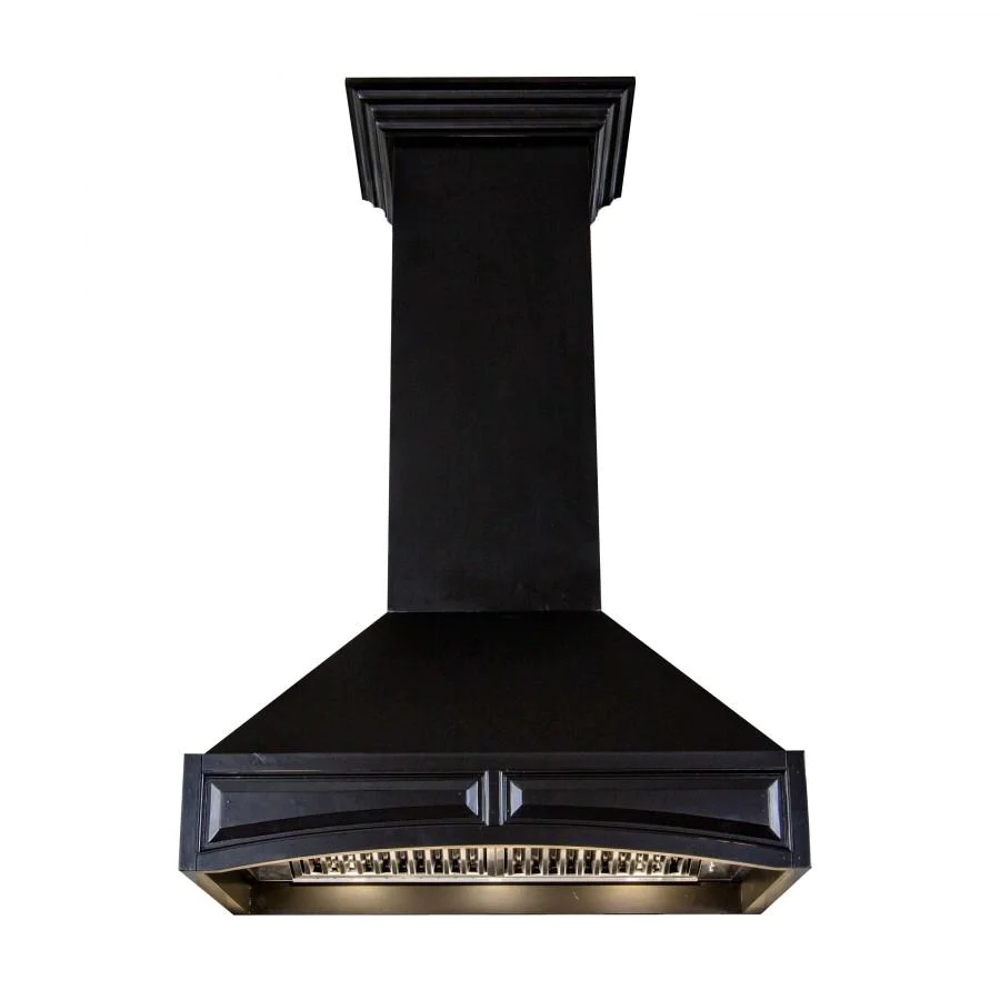 ZLINE 30" Black Wooden Wall Mount Range Hood