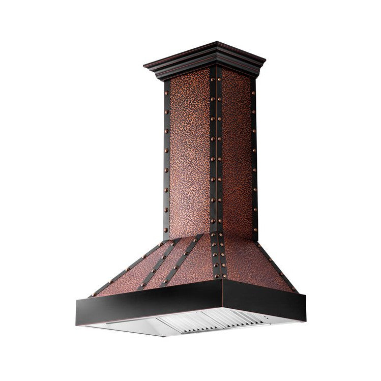 ZLINE 30" Designer Series Hand-Hammered Copper Oil-Rubbed Bronze Wall Mount Range Hood