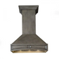 ZLINE 30" Distressed Gray Wooden Wall Mount Range Hood With Motor