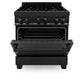 ZLINE 30" Professional 4.0 cu. ft. 4 Gas on Gas Range in Black Stainless Steel