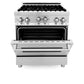 ZLINE 30" Professional 4.0 cu. ft. 4 Gas on Gas Range in Stainless Steel