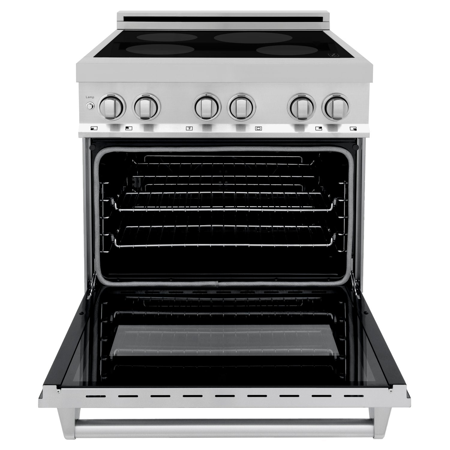 ZLINE 30" Stainless Steel 4 Element Induction Range With 4 cu. ft. Electric Oven