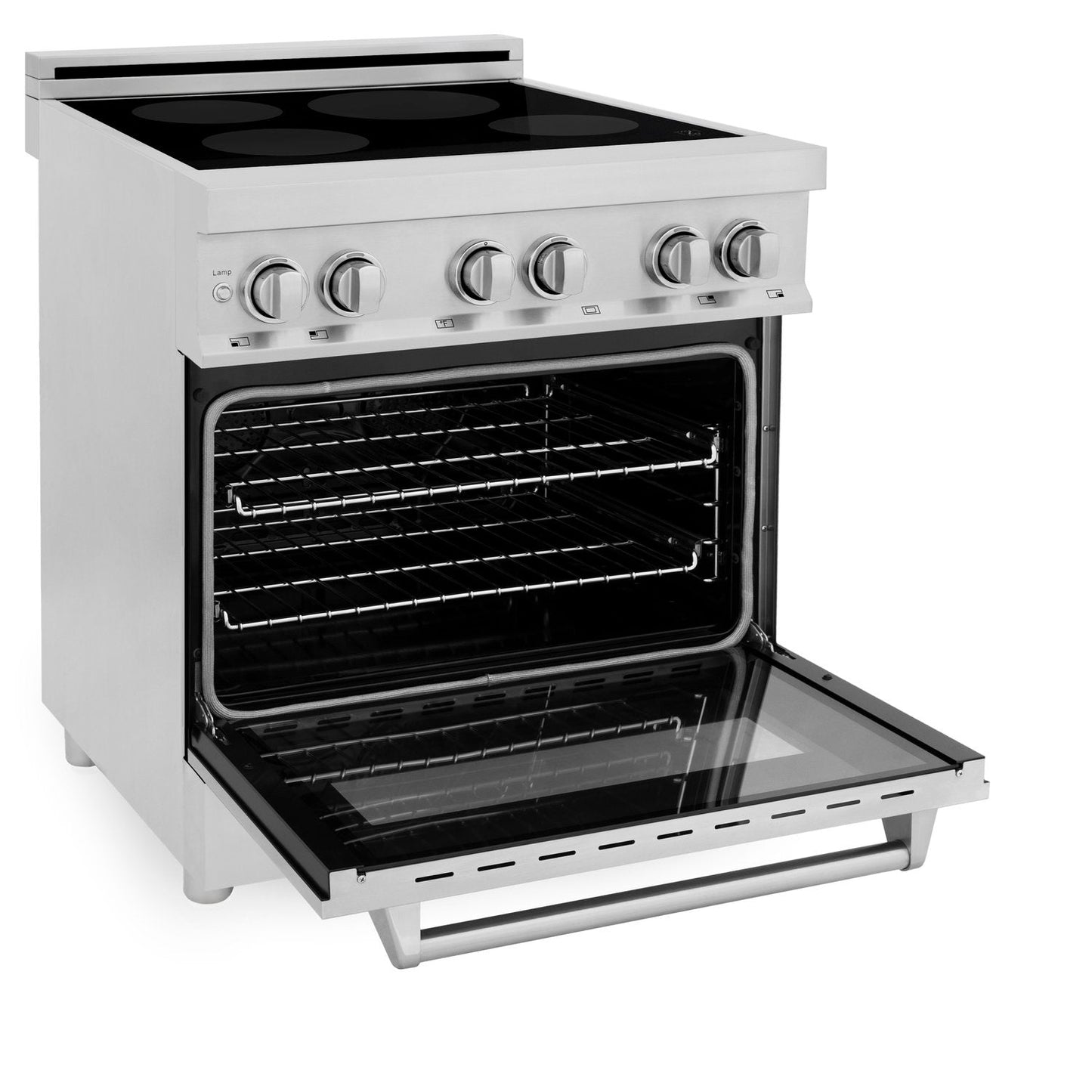 ZLINE 30" Stainless Steel 4 Element Induction Range With 4 cu. ft. Electric Oven