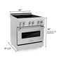 ZLINE 30" Stainless Steel 4 Element Induction Range With 4 cu. ft. Electric Oven