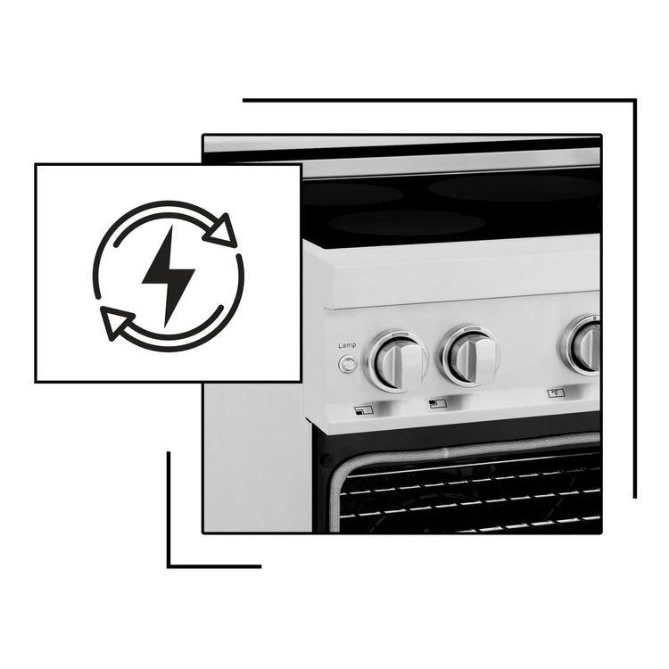 ZLINE 30" Stainless Steel 4 Element Induction Range With 4 cu. ft. Electric Oven