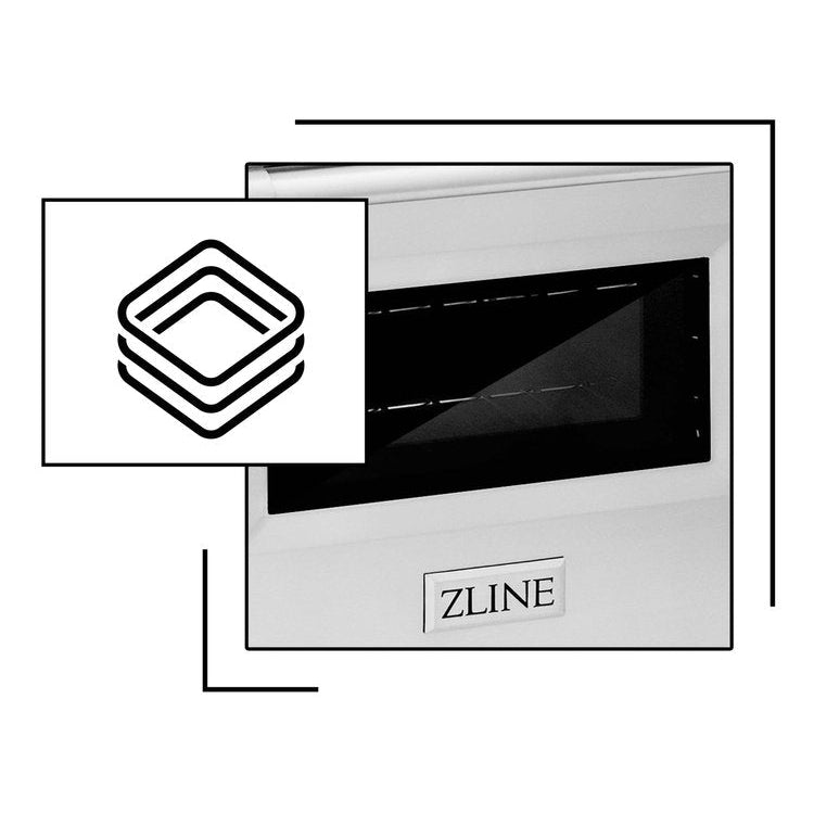 ZLINE 30" Stainless Steel 4 Element Induction Range With 4 cu. ft. Electric Oven