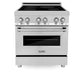 ZLINE 30" Stainless Steel 4 Element Induction Range With 4 cu. ft. Electric Oven