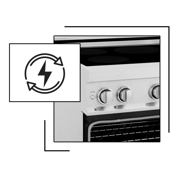 ZLINE 30" Stainless Steel 4 cu. ft. 4 Element Induction Range With Electric Oven