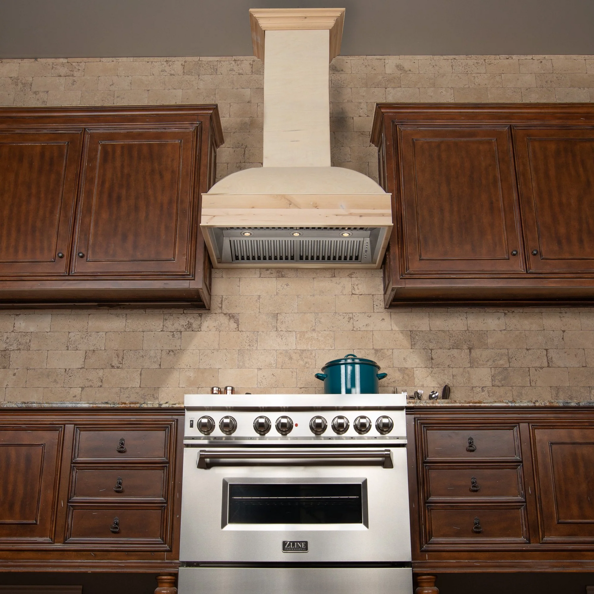 ZLINE 30" Unfinished Wooden Wall Mount Range Hood With Remote Blower