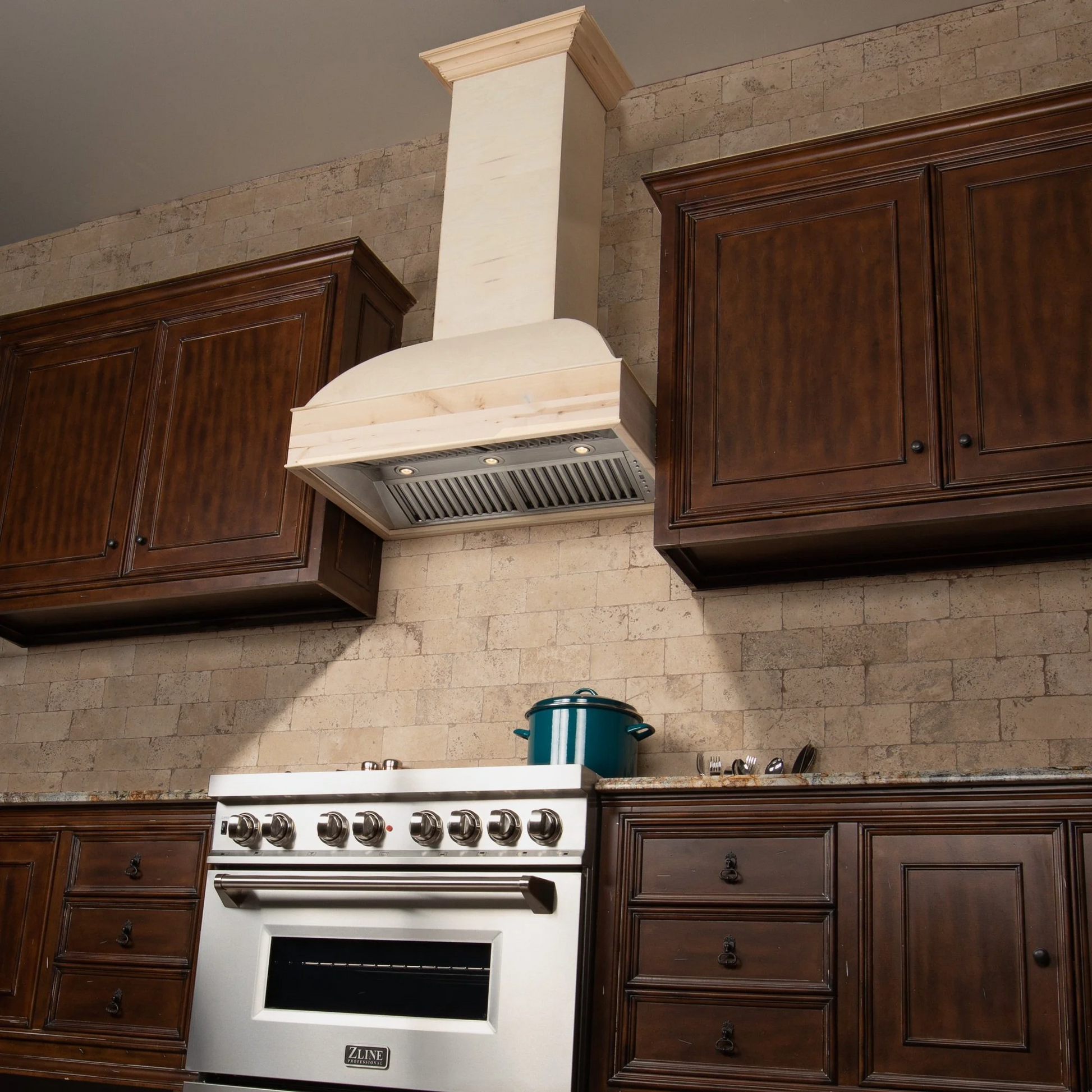 ZLINE 30" Unfinished Wooden Wall Mount Range Hood With Remote Blower