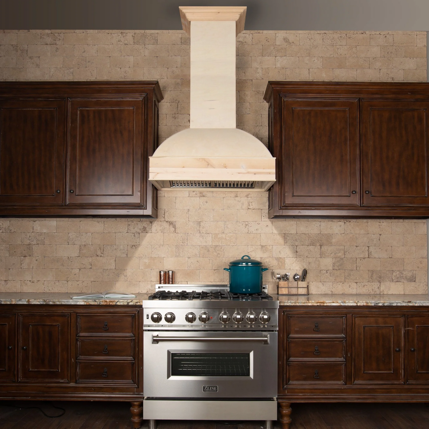 ZLINE 30" Unfinished Wooden Wall Mount Range Hood With Remote Blower