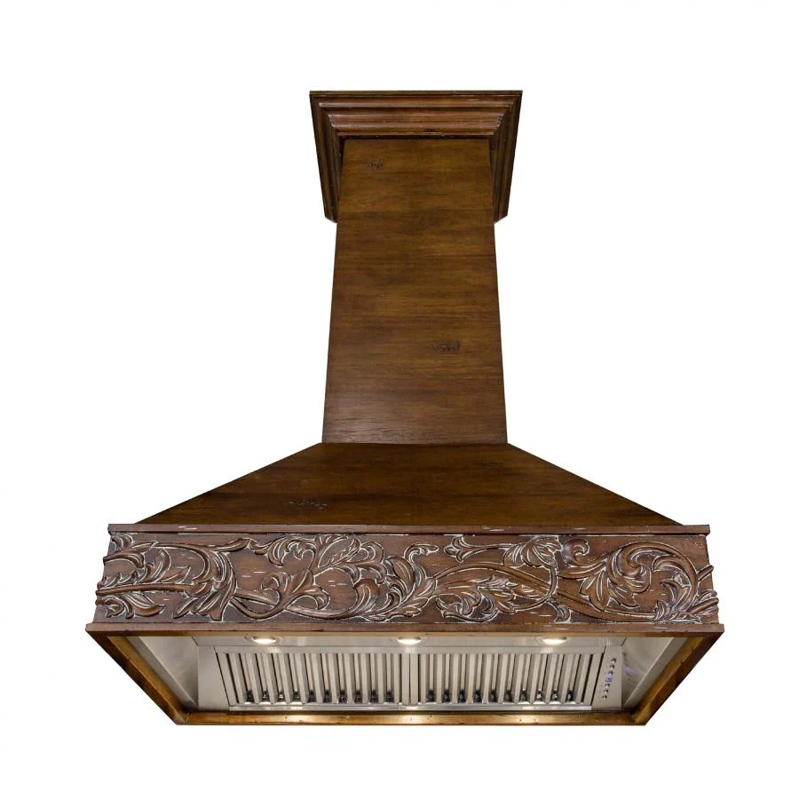 ZLINE 30" Walnut Wooden Wall Mount Range Hood With Motor