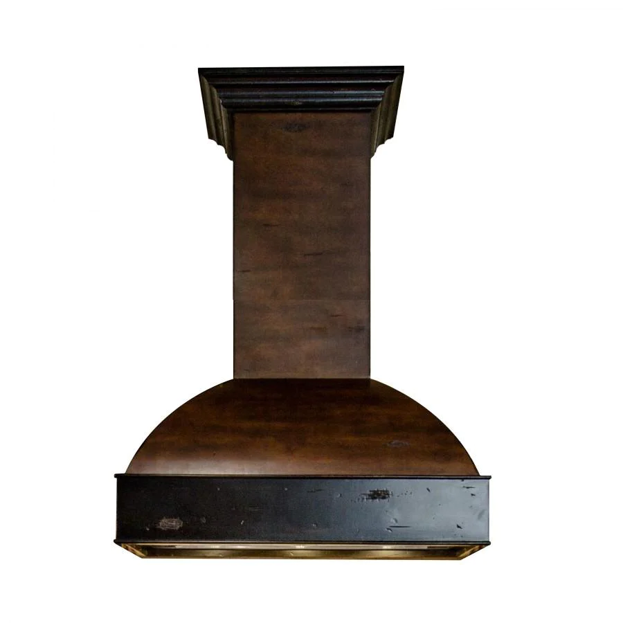 ZLINE 36" Antigua and Walnut Wooden Wall Mount Range Hood With Motor