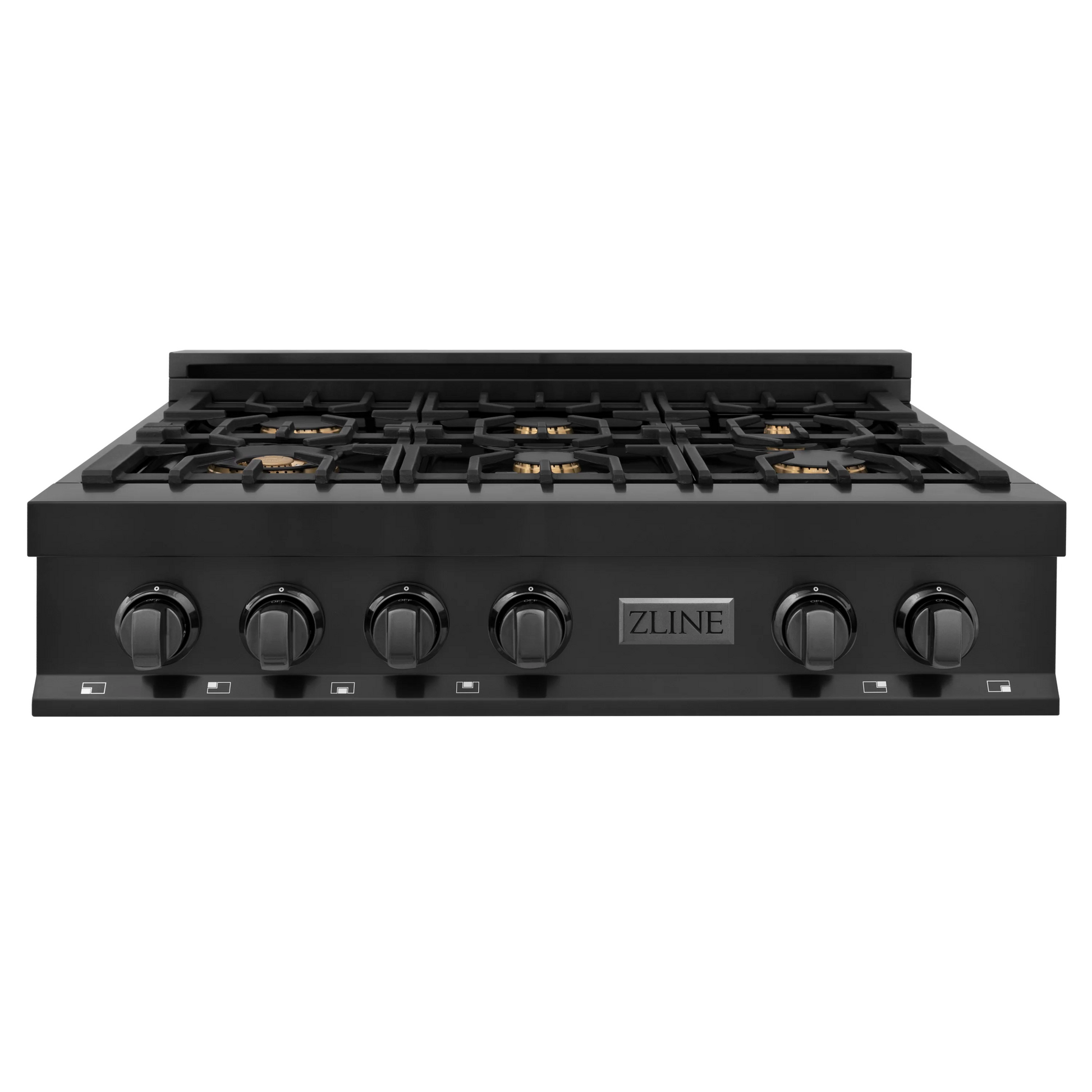 ZLINE 36" Black Stainless Porcelain 6 Burner Rangetop