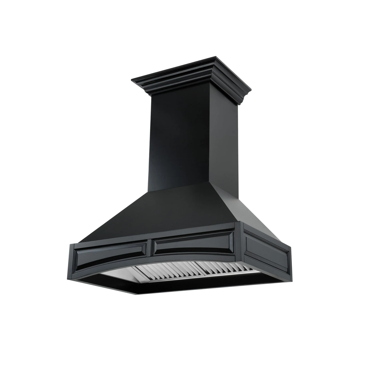 ZLINE 36" Black Wooden Wall Mount Range Hood With Motor