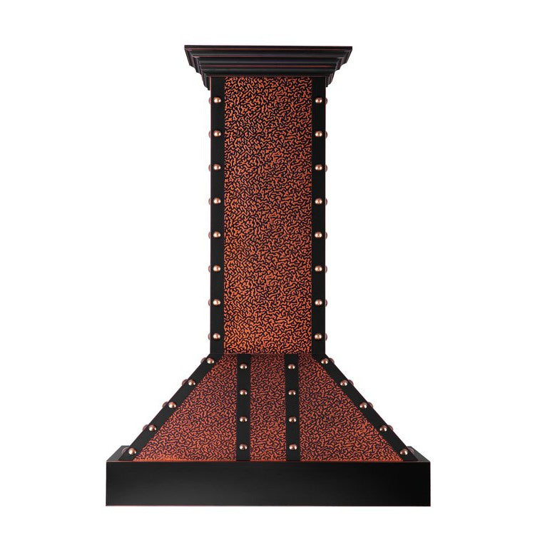 ZLINE 36" Designer Series Hand-Hammered and Oil-Rubber Bronze Wall Mount Range Hood