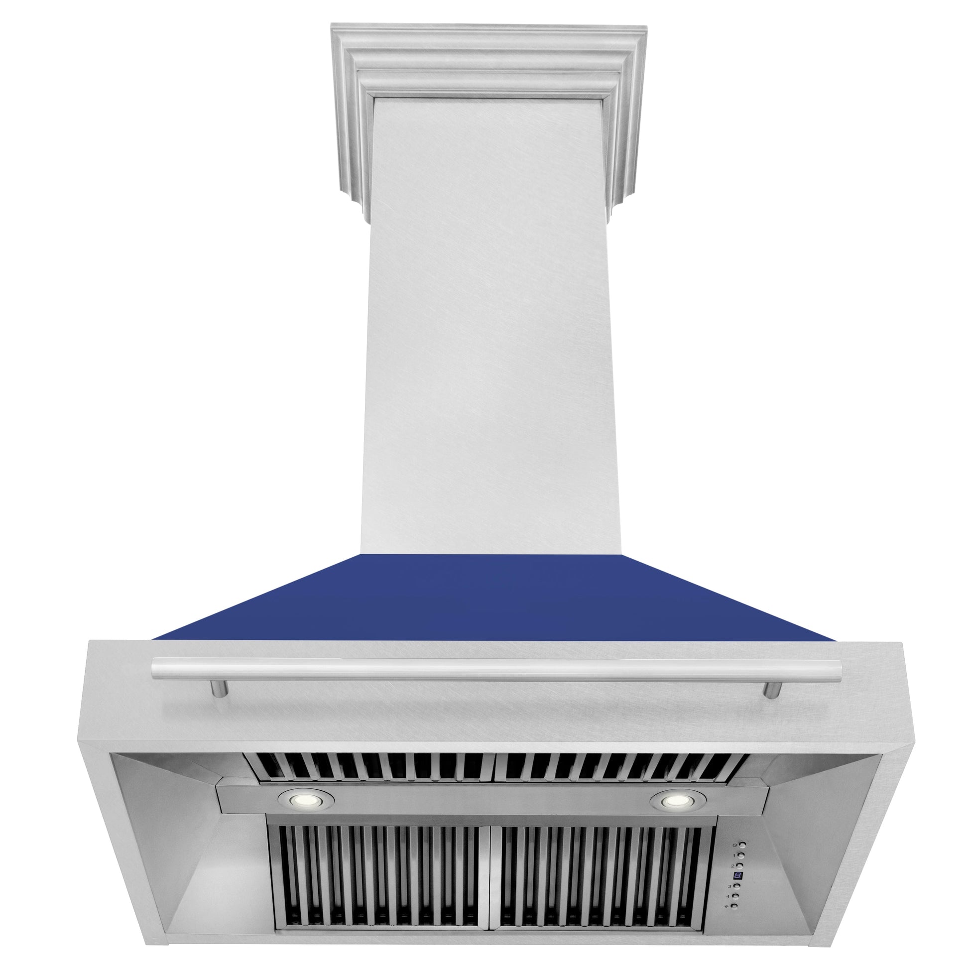 ZLINE 36" DuraSnow Stainless Steel Range Hood With Blue Matte Shell