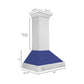 ZLINE 36" DuraSnow Stainless Steel Range Hood With Blue Matte Shell