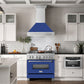 ZLINE 36" DuraSnow Stainless Steel Range Hood With Blue Matte Shell