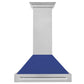 ZLINE 36" DuraSnow Stainless Steel Range Hood With Blue Matte Shell