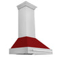 ZLINE 36" DuraSnow Stainless Steel Range Hood With Red Gloss Shell