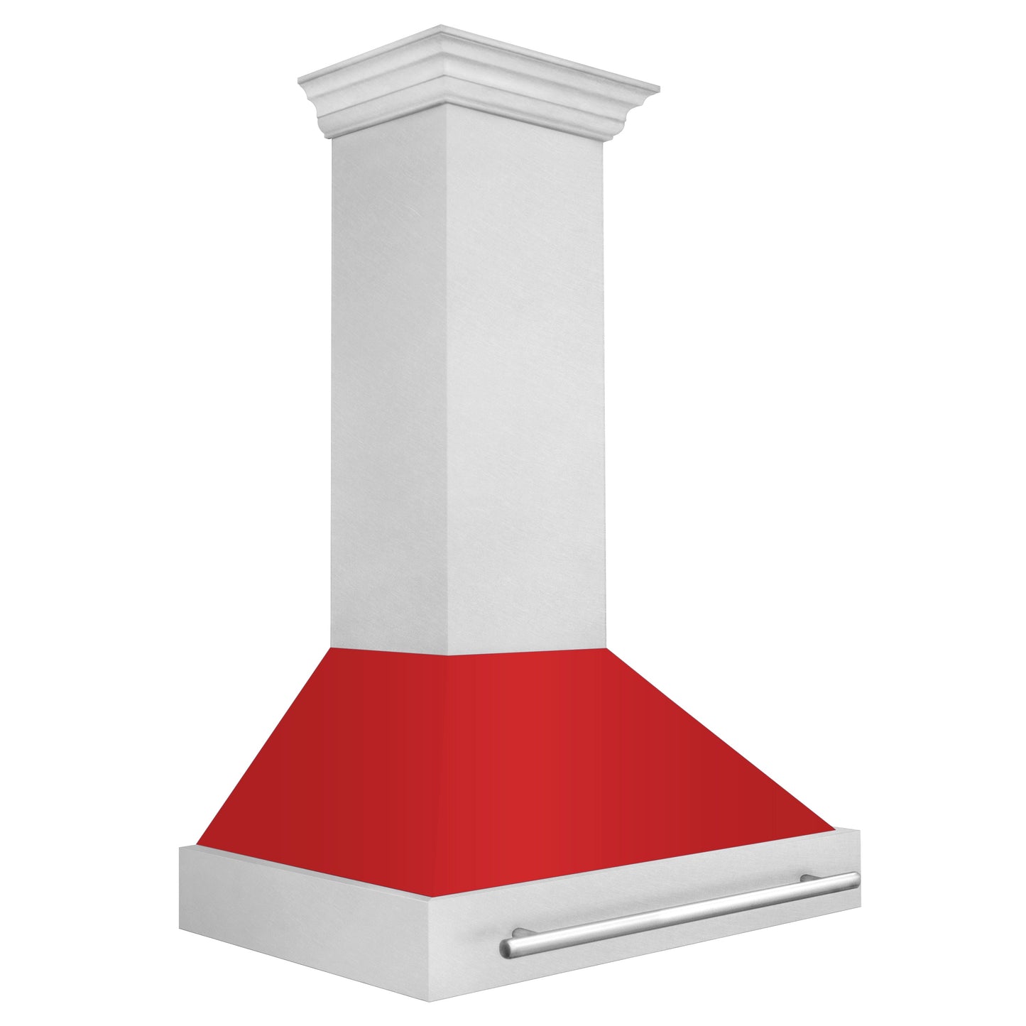 ZLINE 36" DuraSnow Stainless Steel Range Hood With Red Matte Shell